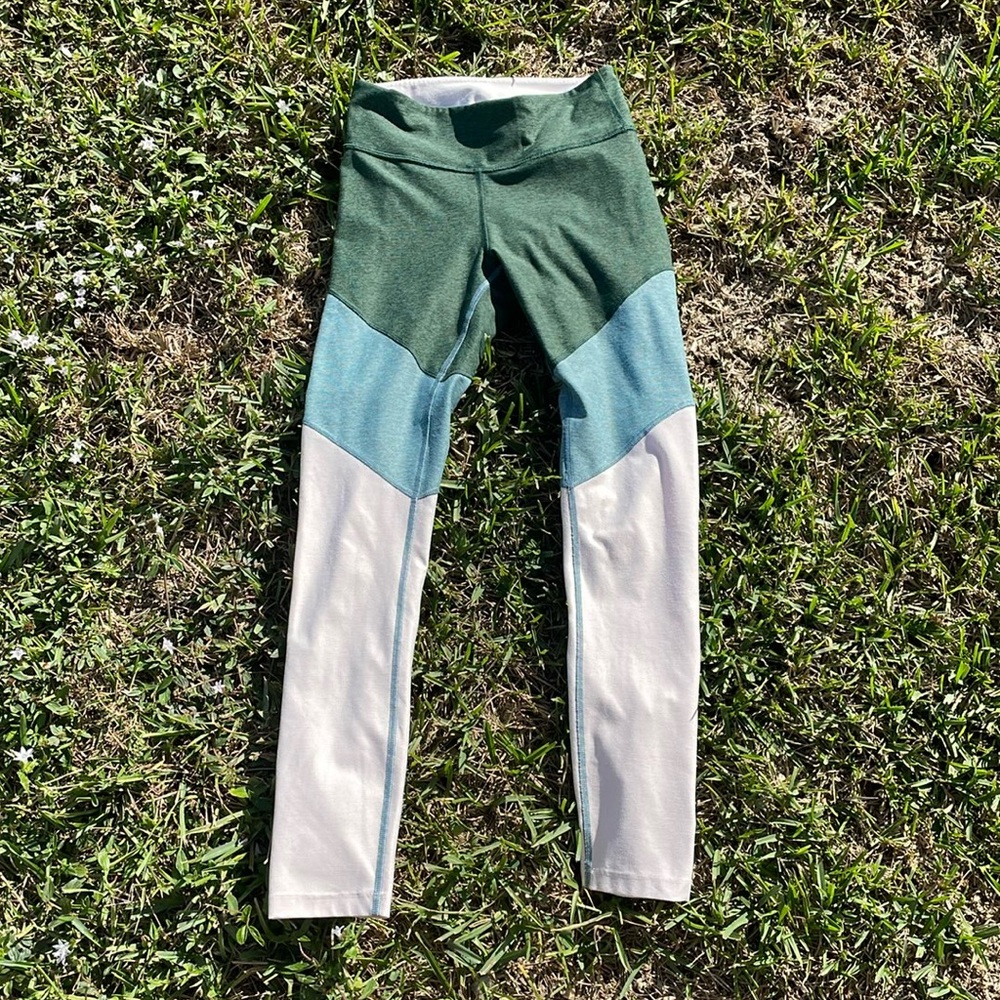 [Outdoor Voices] Tri-Tone High Rise Full Length Leggings - Size Small